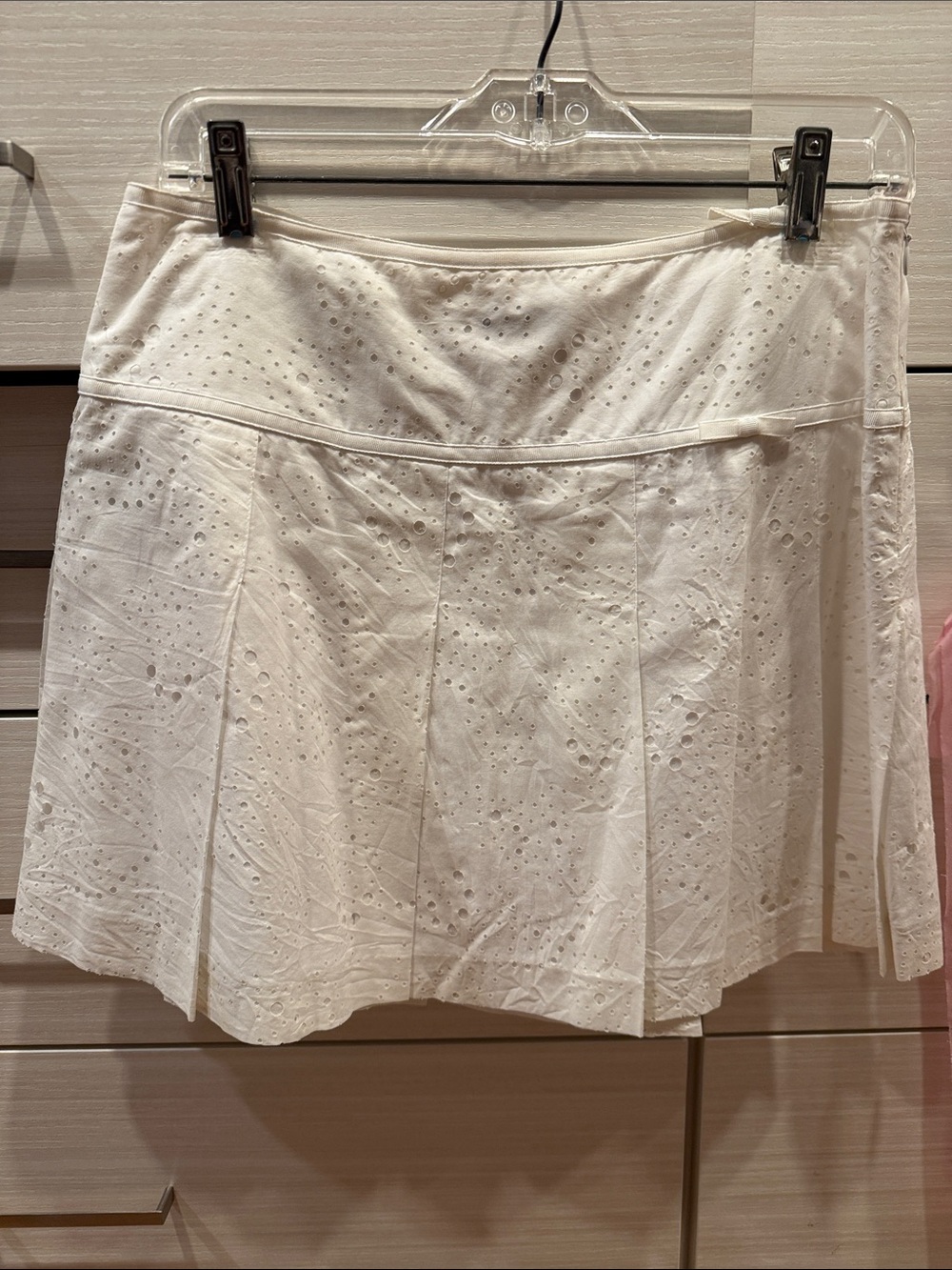 J. Crew White Eyelet Skater Skirt